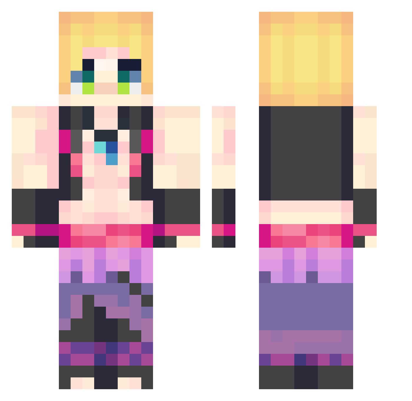 joaofelipe Minecraft skin, front and back view