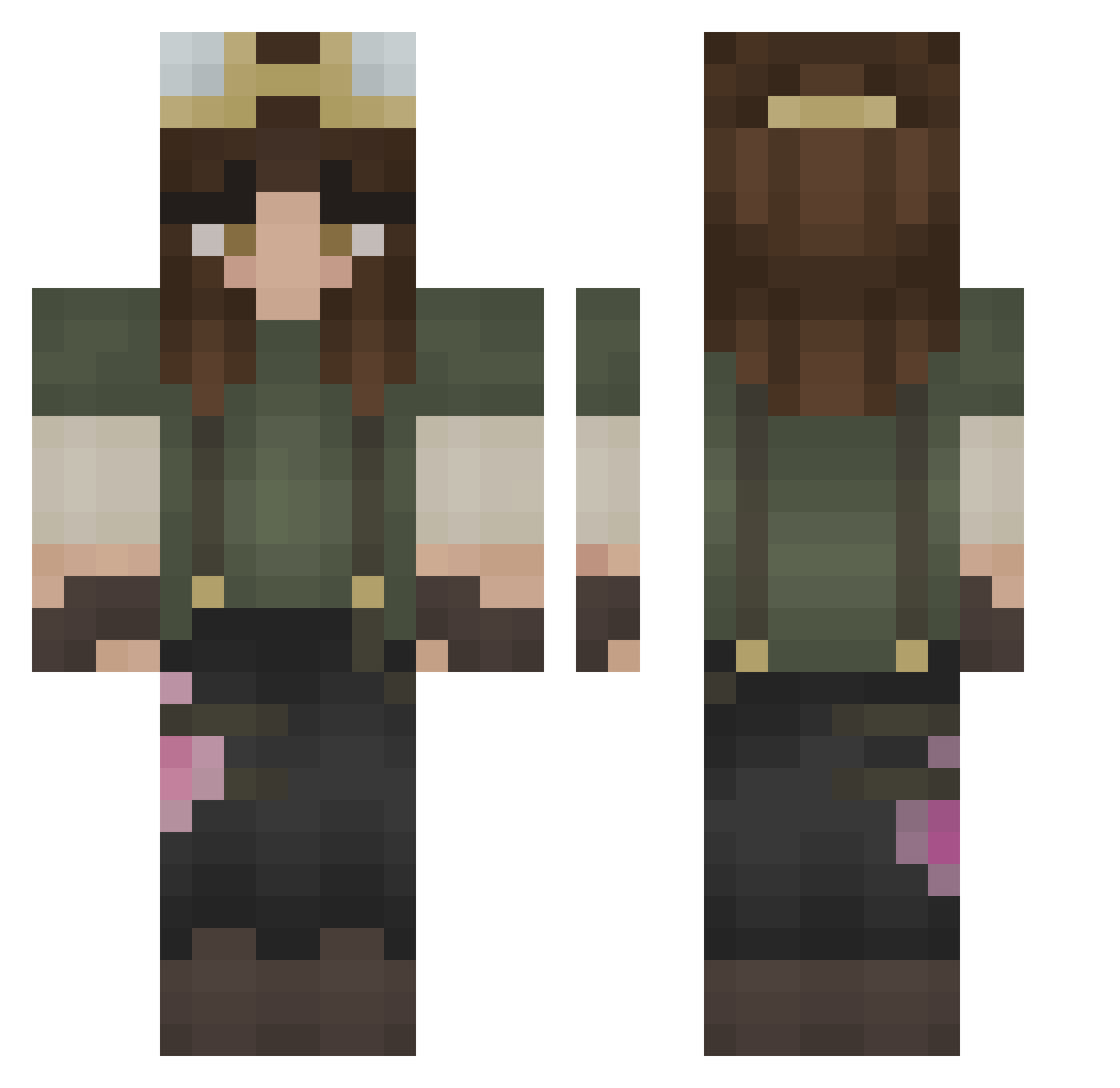 TitaniumDRX655 Minecraft skin, front and back view