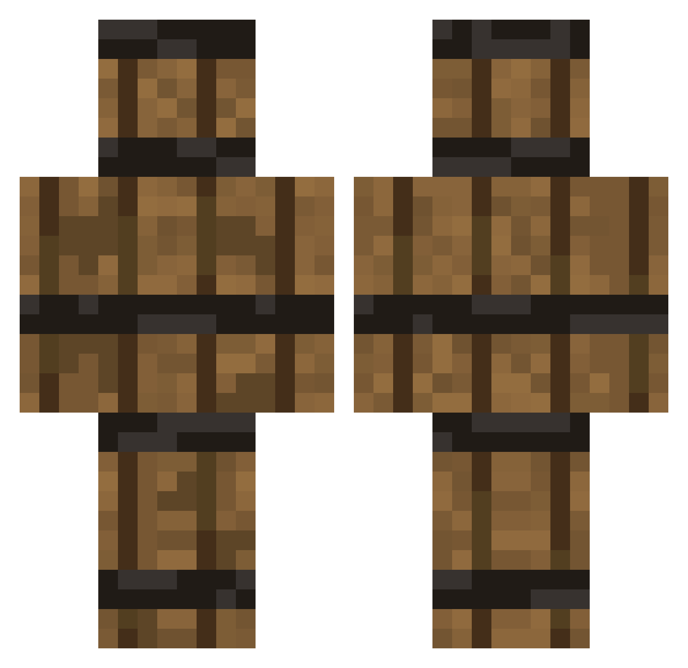 Lunacrest Minecraft skin, front and back view