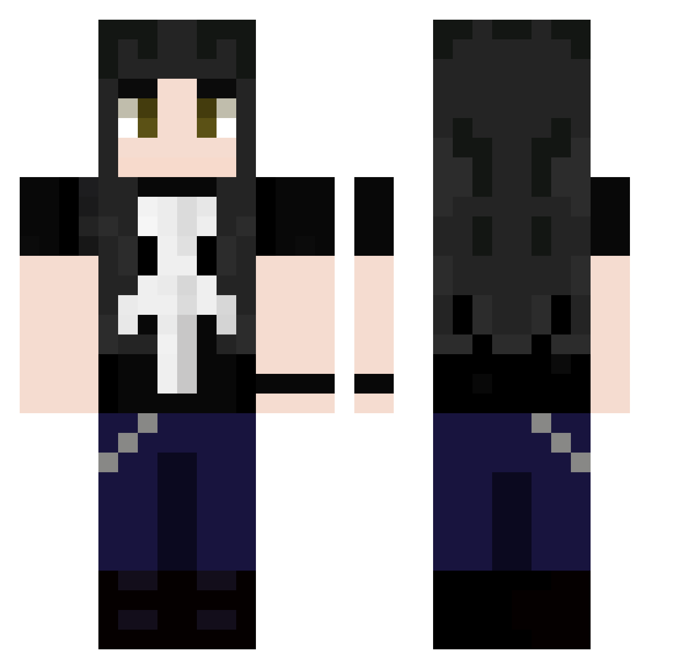 victorforce Minecraft skin, front and back view