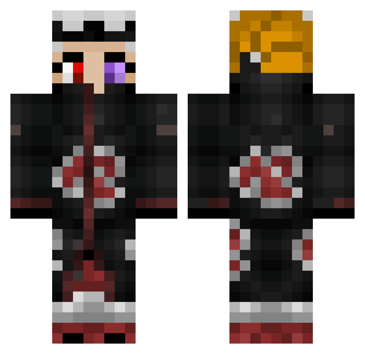 vicentee787 Minecraft skin, front and back view