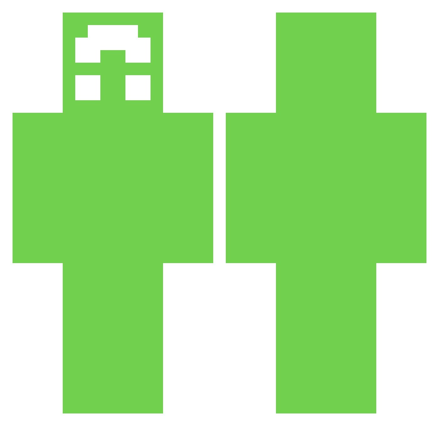 fnd1 Minecraft skin, front and back view