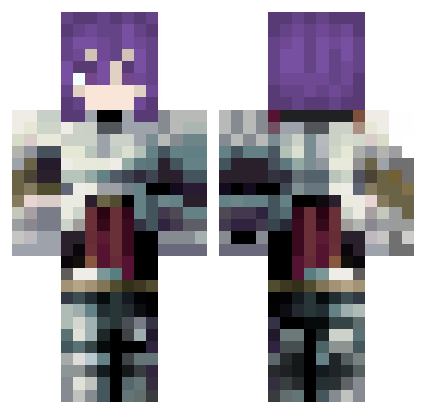 Murasakibara_chi Minecraft skin, front and back view
