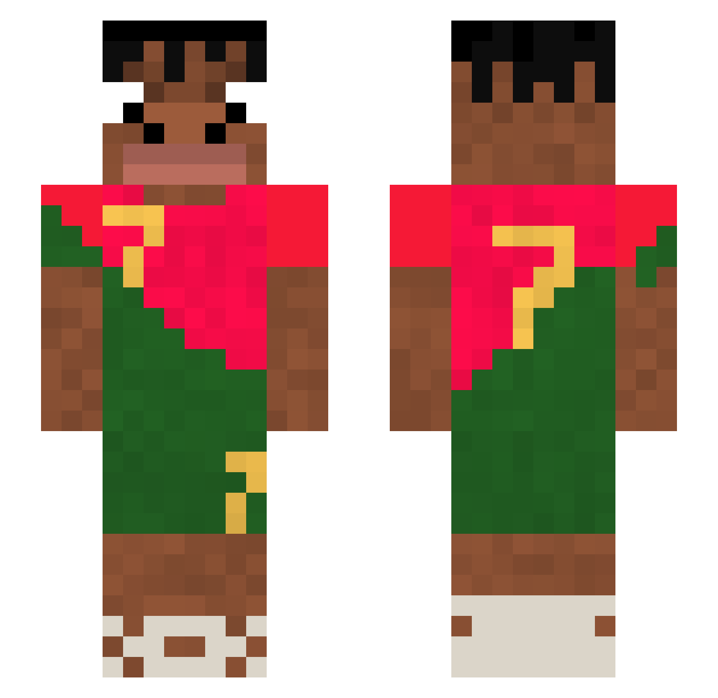 LibertasKinq Minecraft skin, front and back view