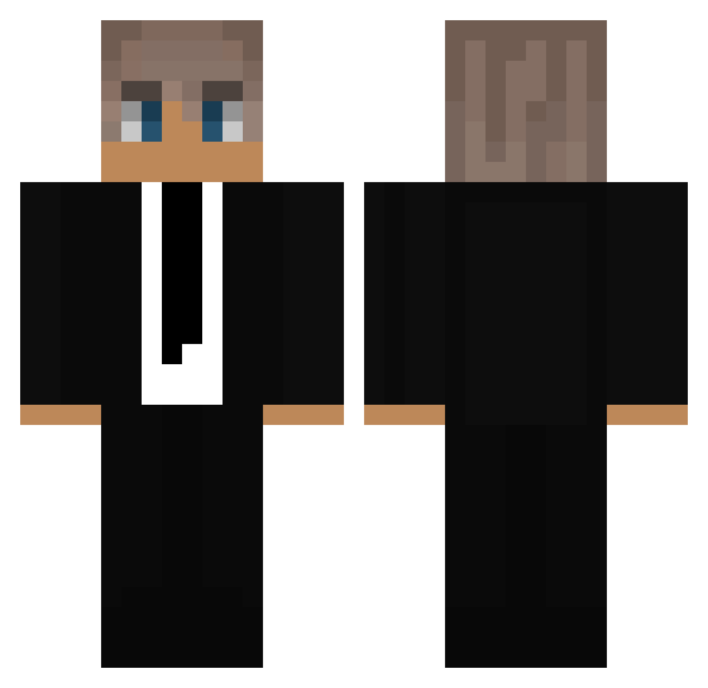 X_6x Minecraft skin, front and back view