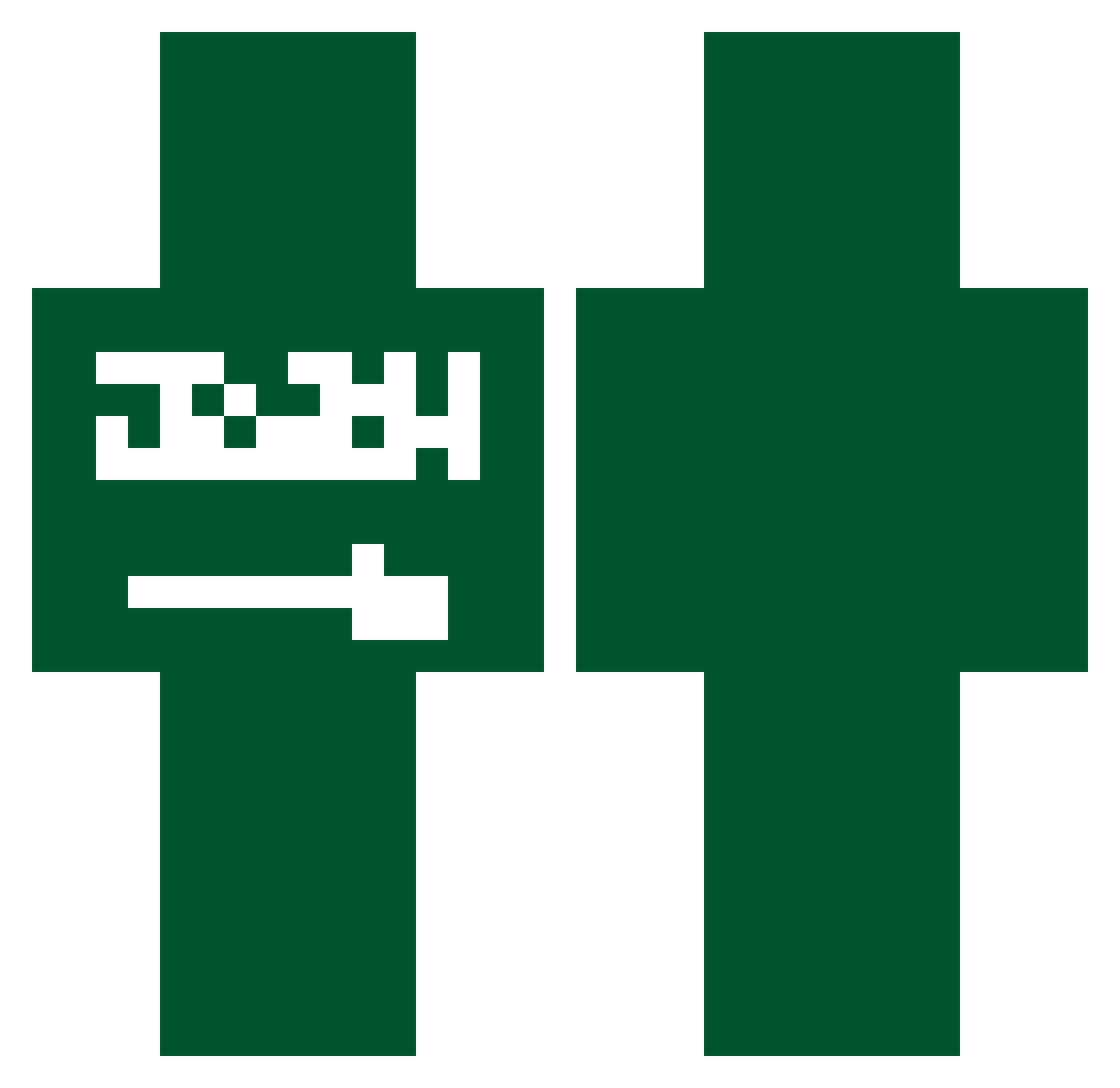 Misiek883 Minecraft skin, front and back view
