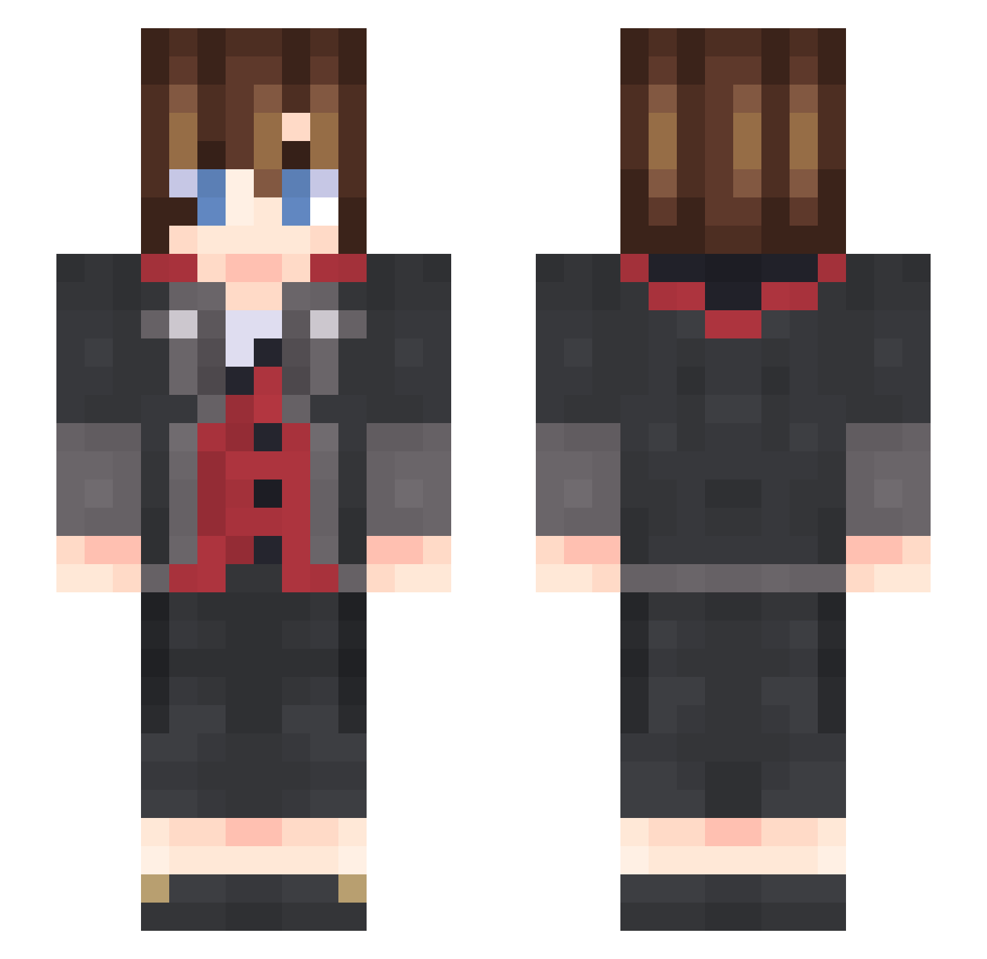 EzereaI Minecraft skin, front and back view