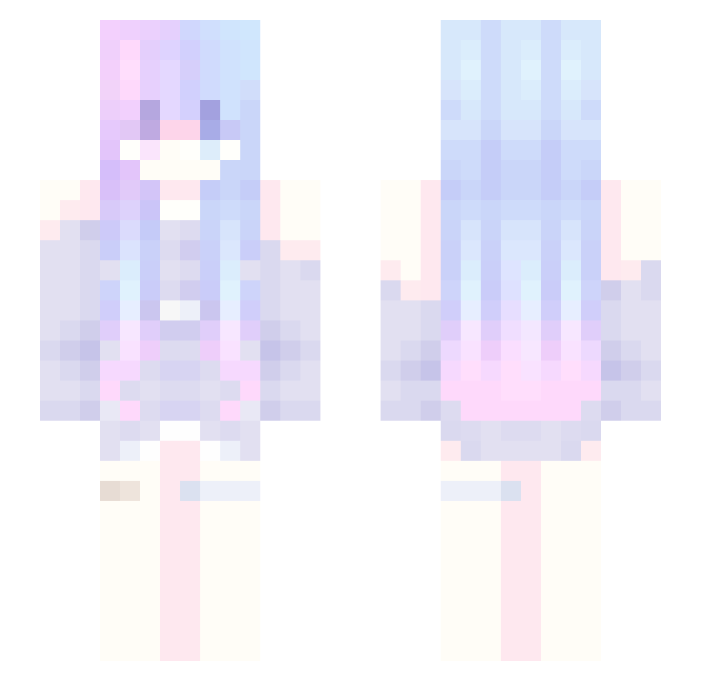 sleepyskyla Minecraft skin, front and back view