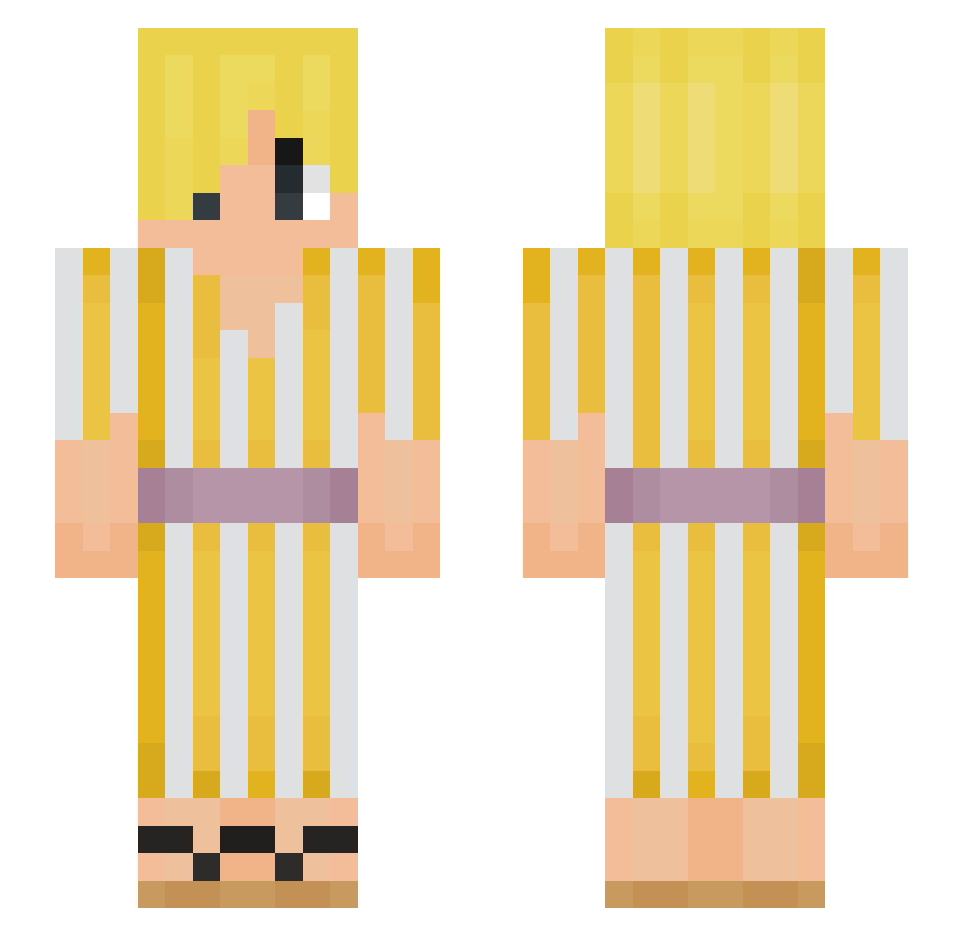 nause17 Minecraft skin, front and back view