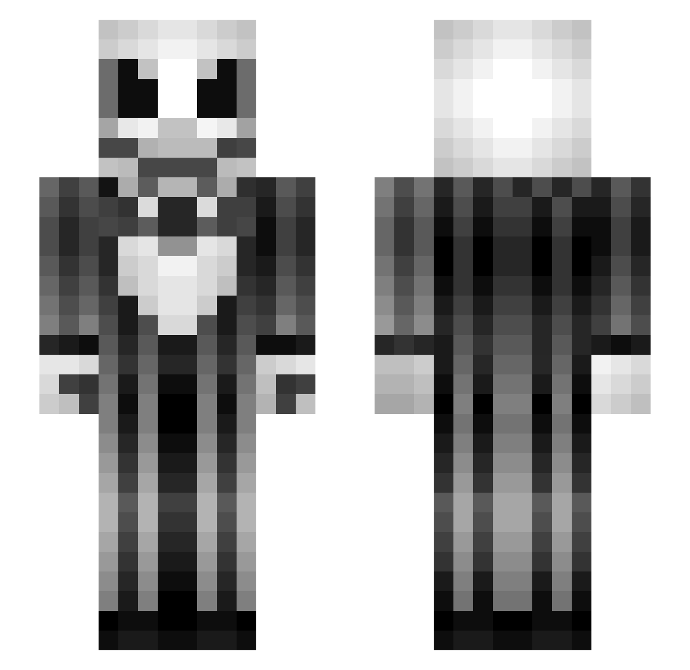 fwogdaddy Minecraft skin, front and back view