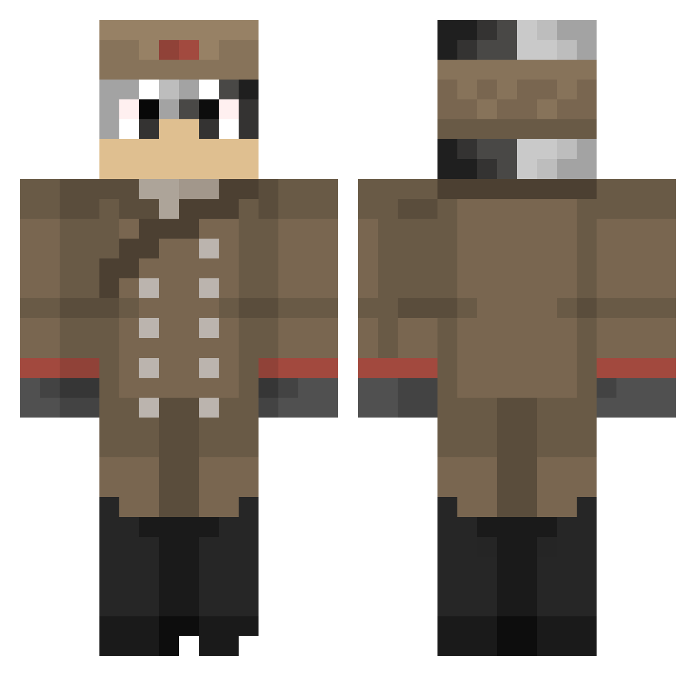 Navas1112 Minecraft skin, front and back view