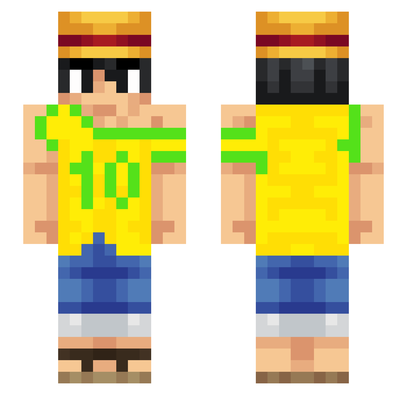 Ryte_ Minecraft skin, front and back view