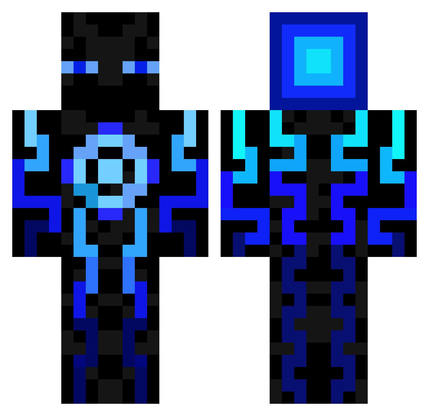 Zvenjersen Minecraft skin, front and back view
