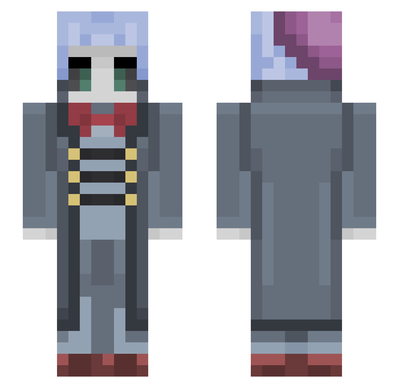 ThatRandoSt0ner Minecraft skin, front and back view