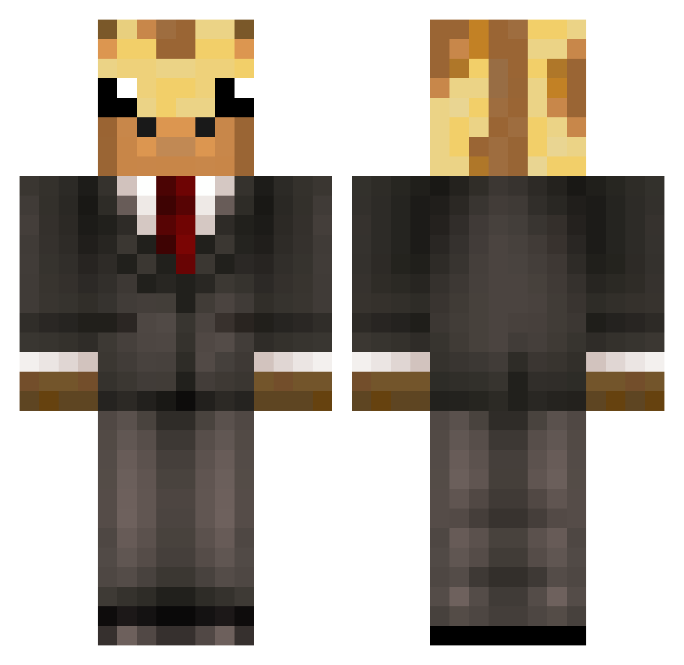 Sors Minecraft skin, front and back view