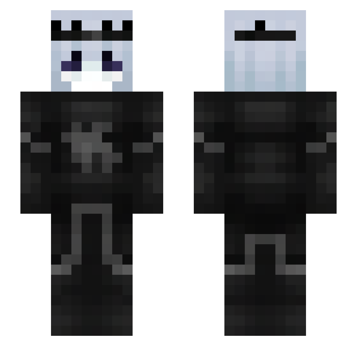 Kyvn0 Minecraft skin, front and back view