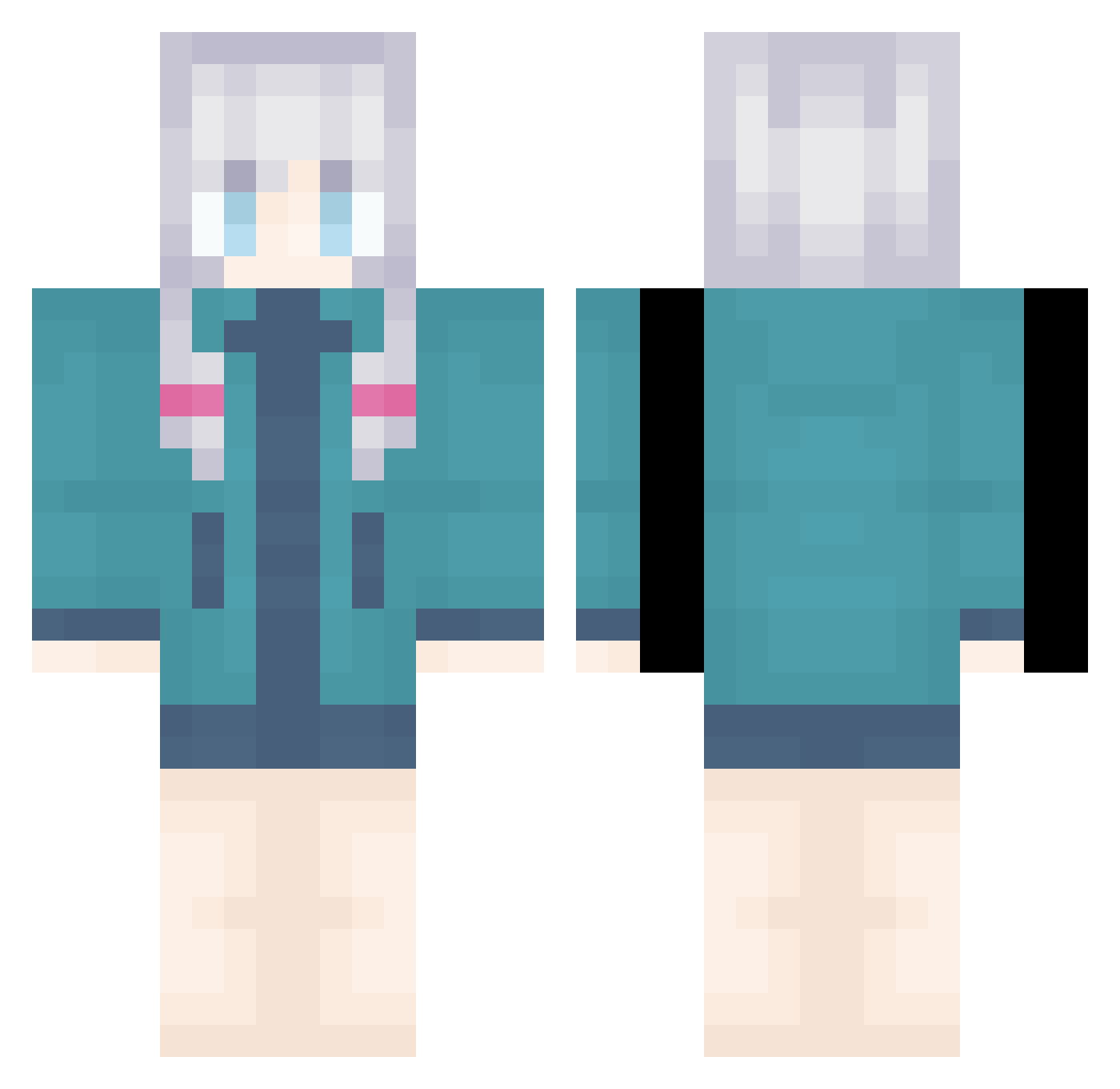 Agelast Minecraft skin, front and back view