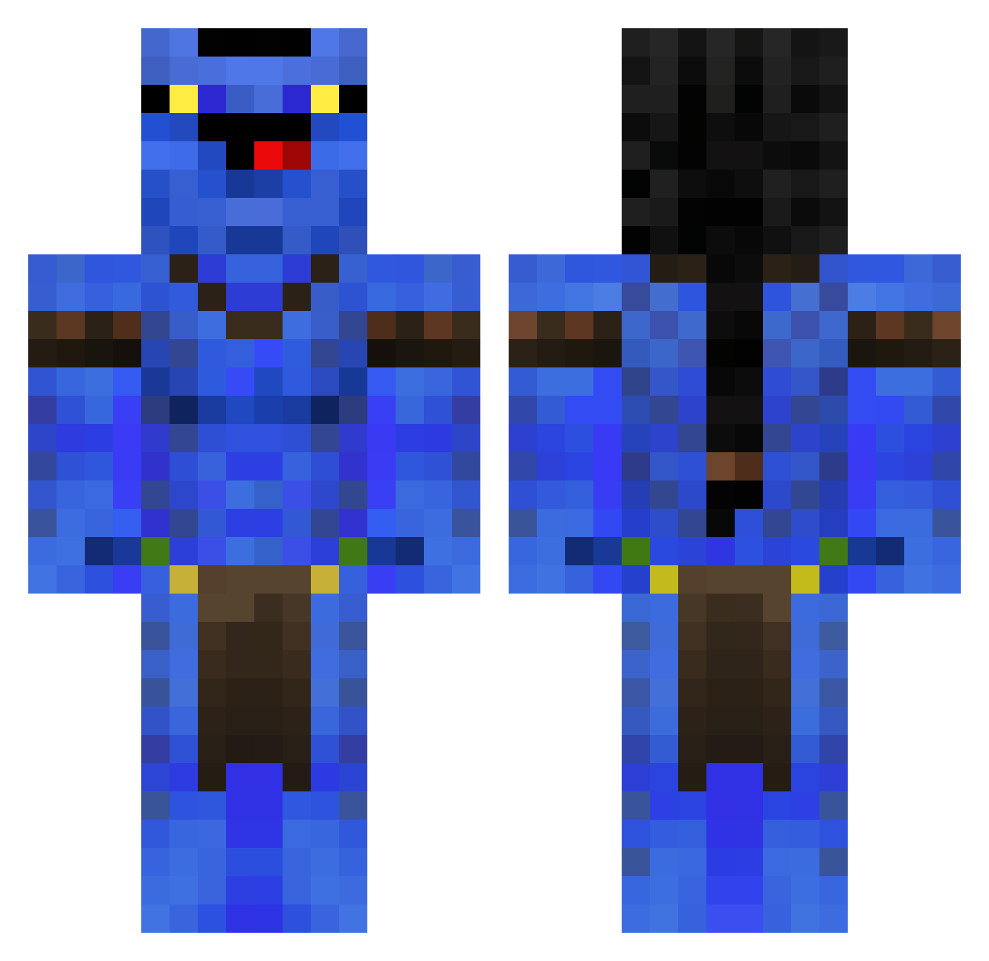 Tekarc Minecraft skin, front and back view