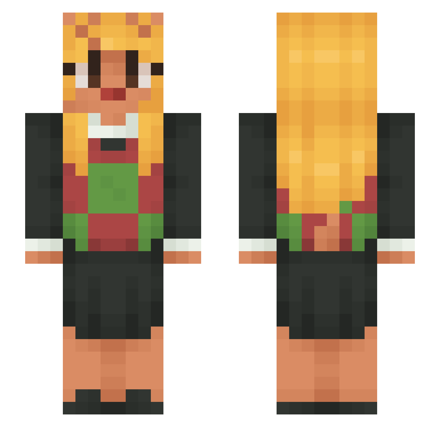 FloraOchFauna Minecraft skin, front and back view