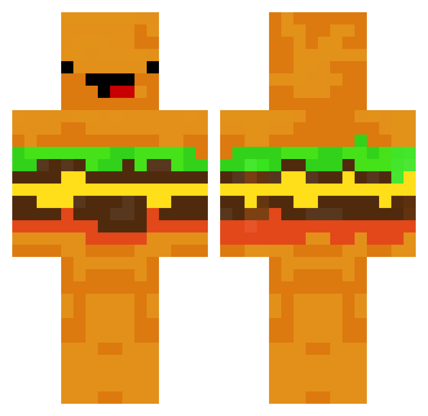 TimothyThe4Th Minecraft skin, front and back view