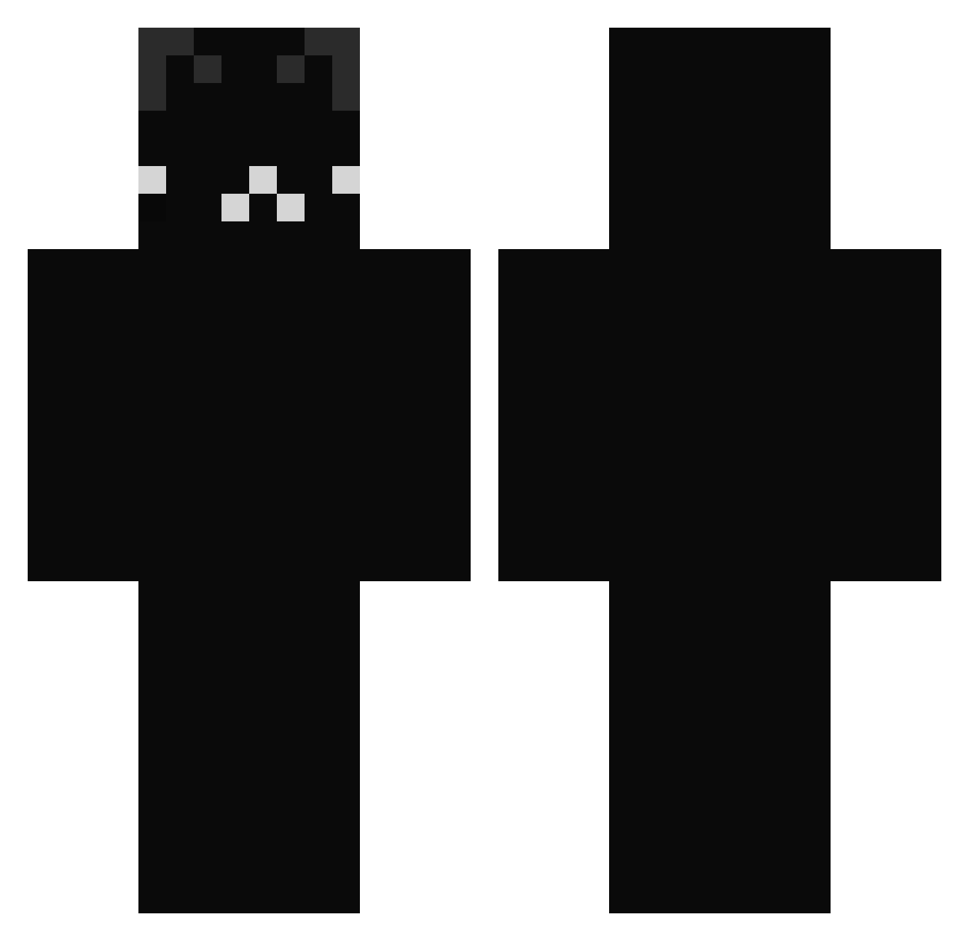 Nixeri Minecraft skin, front and back view