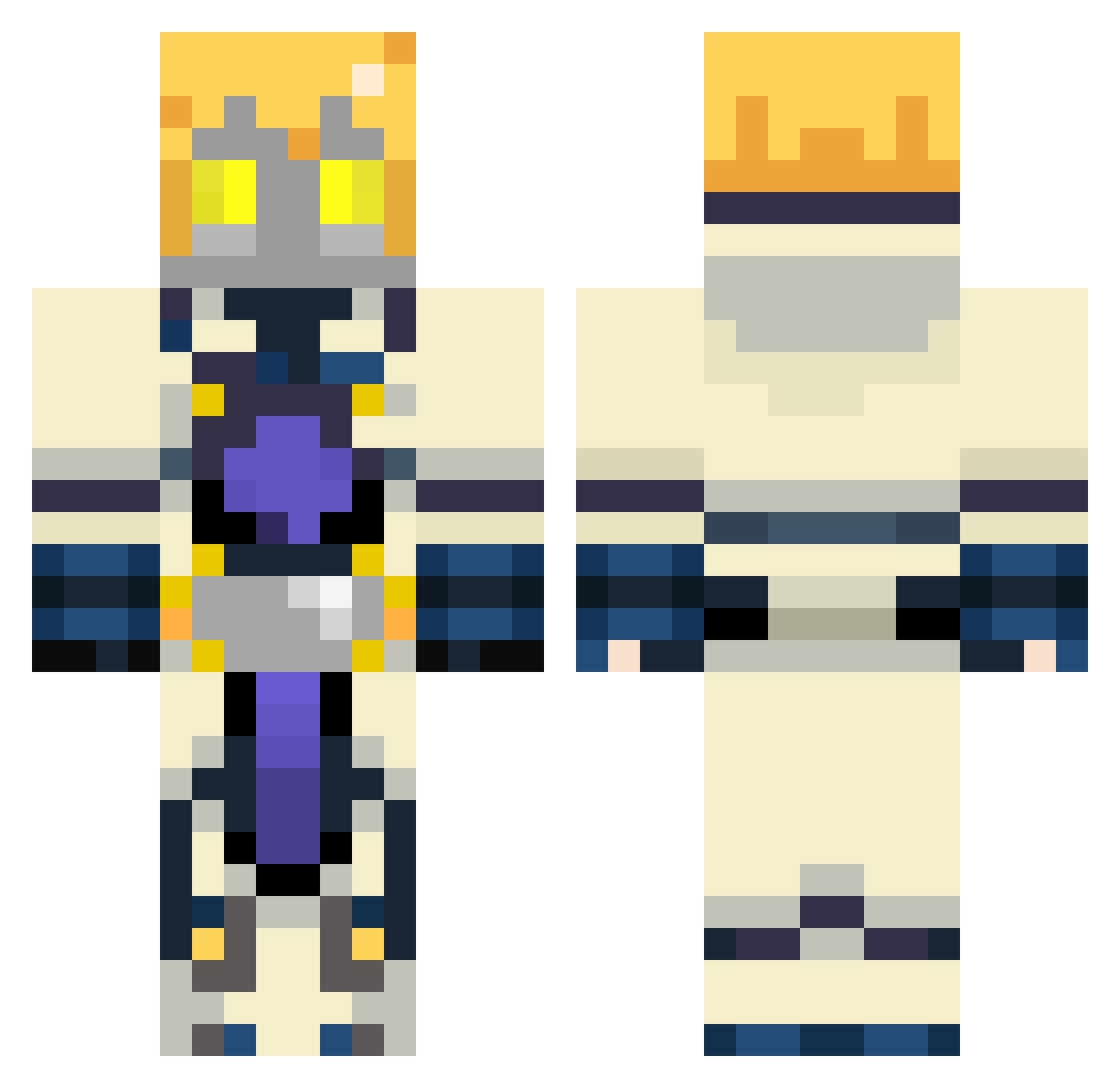 Wargen_ Minecraft skin, front and back view