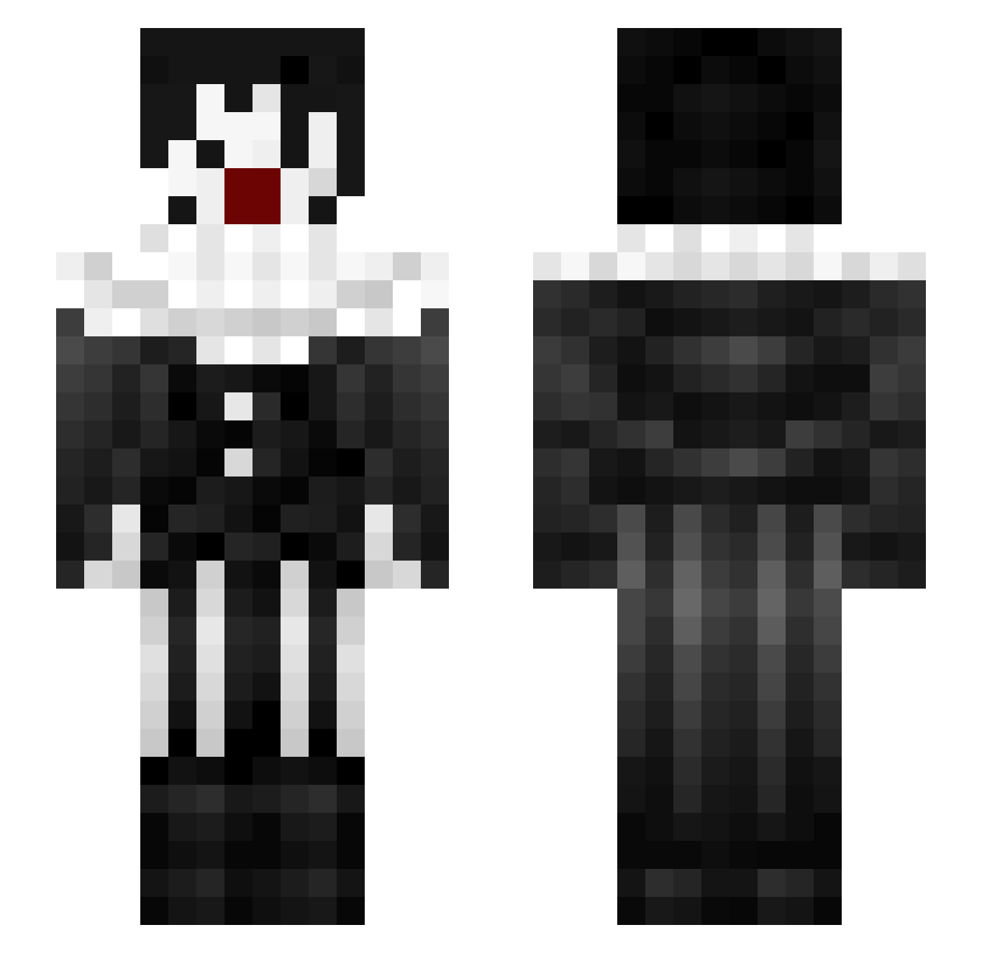 NastyHXC Minecraft skin, front and back view
