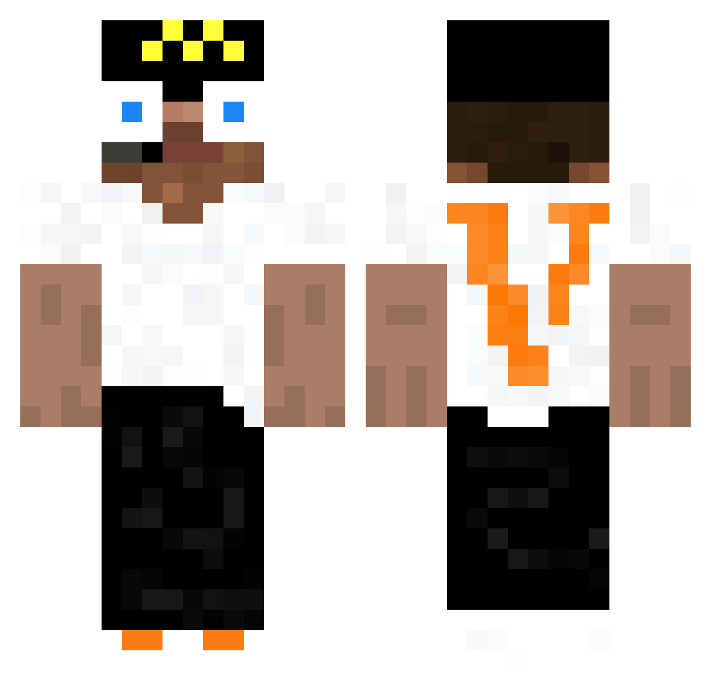 Lewis769 Minecraft skin, front and back view
