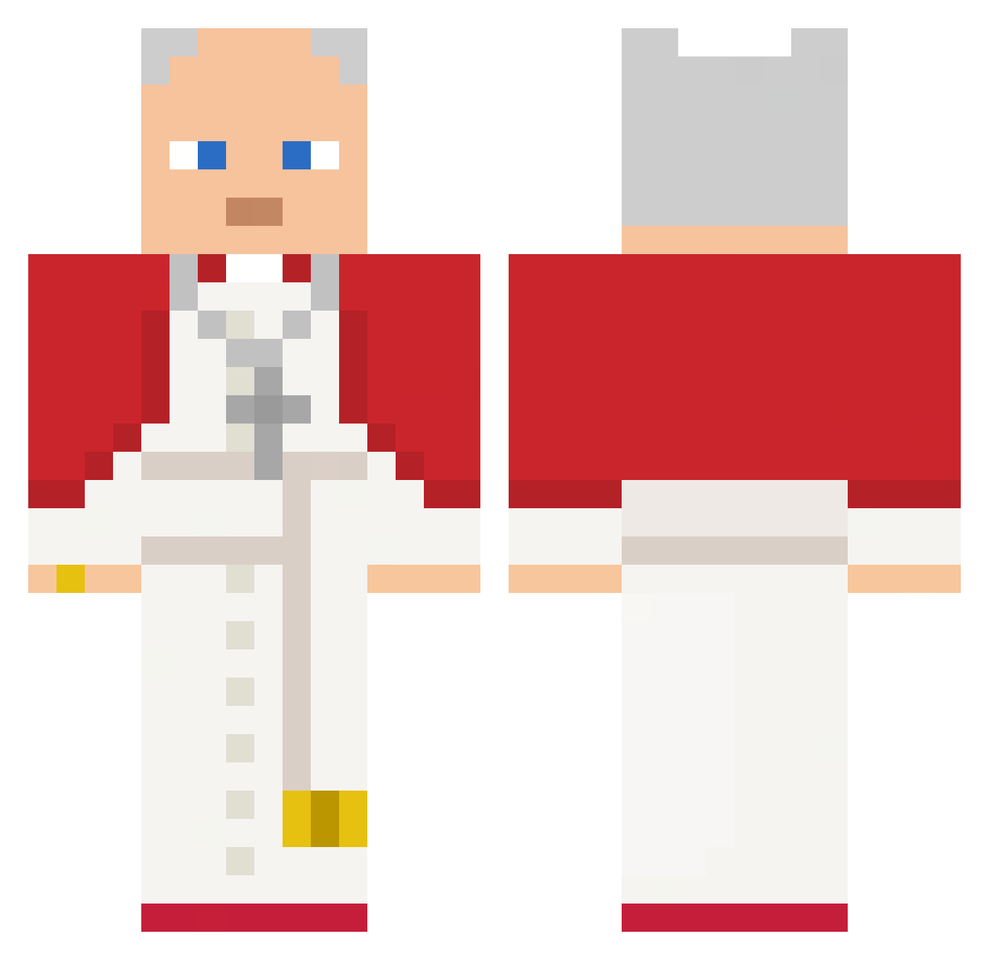 kradziejej Minecraft skin, front and back view