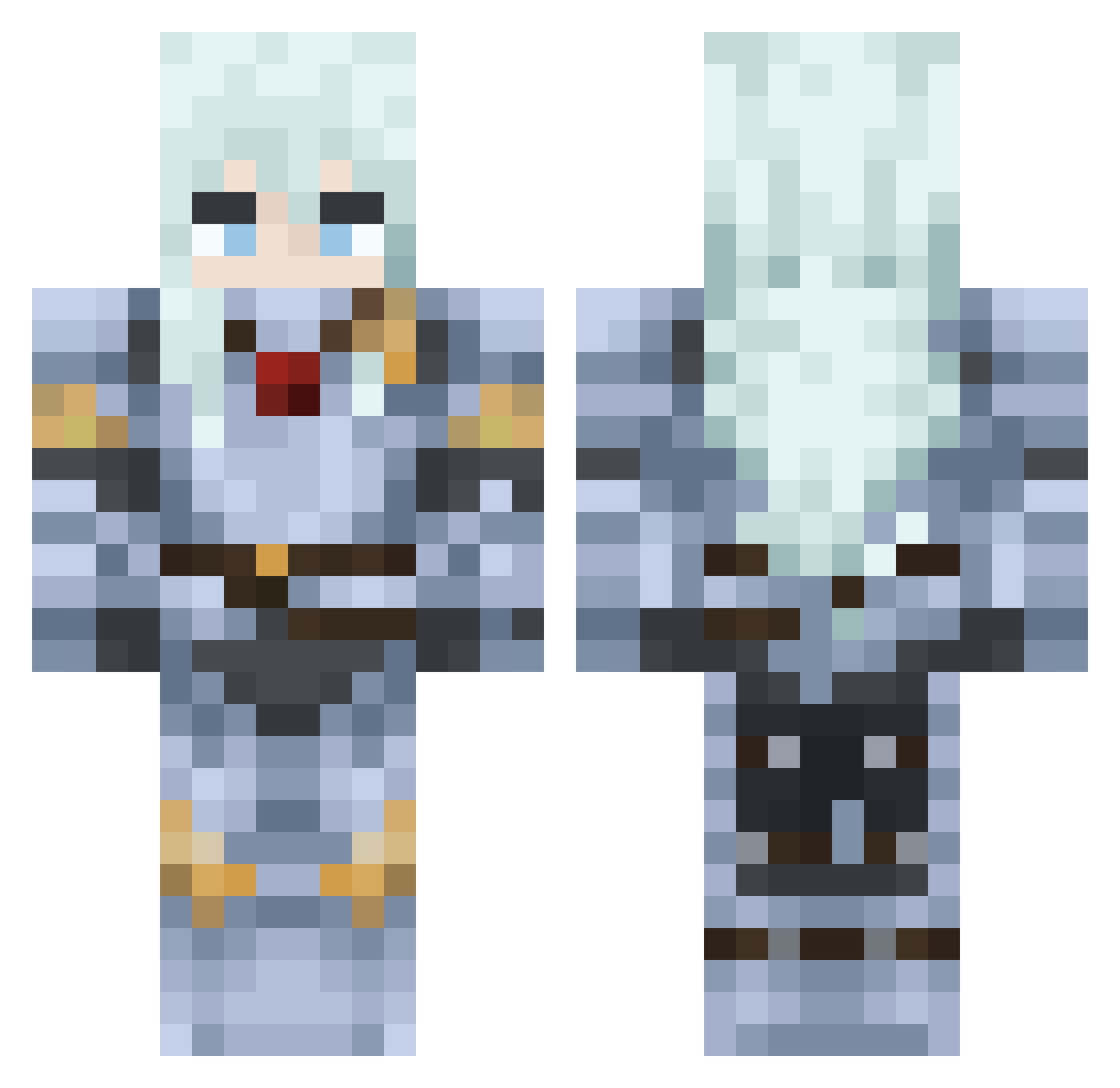 dz_1eon7 Minecraft skin, front and back view