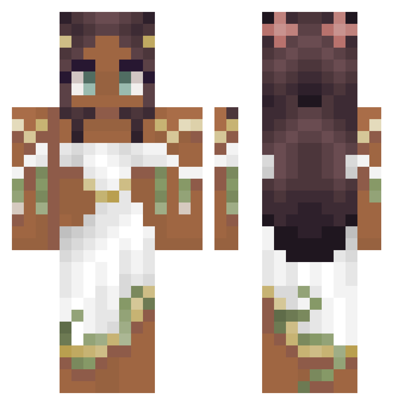toyaaay Minecraft skin, front and back view
