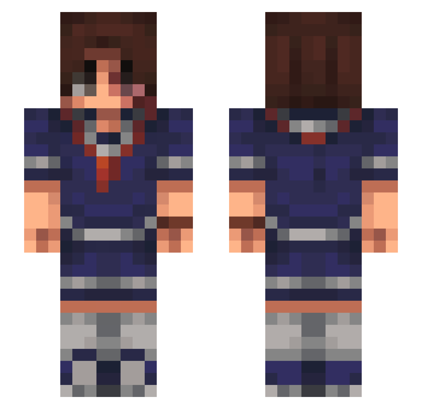 ALG4 Minecraft skin, front and back view