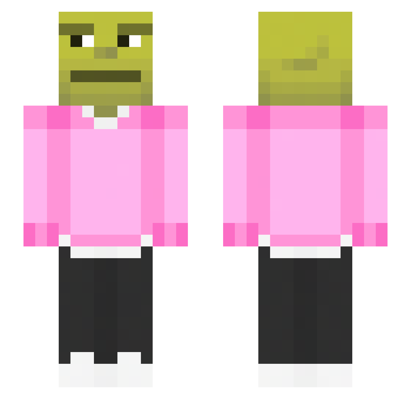 Jofniy Minecraft skin, front and back view