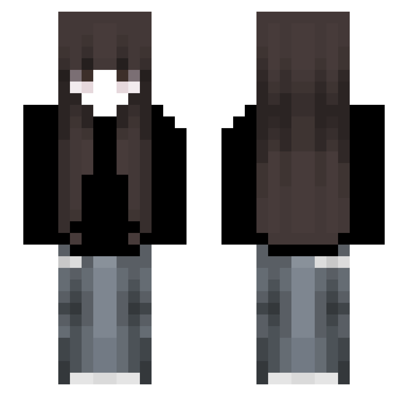 taoremdal Minecraft skin, front and back view