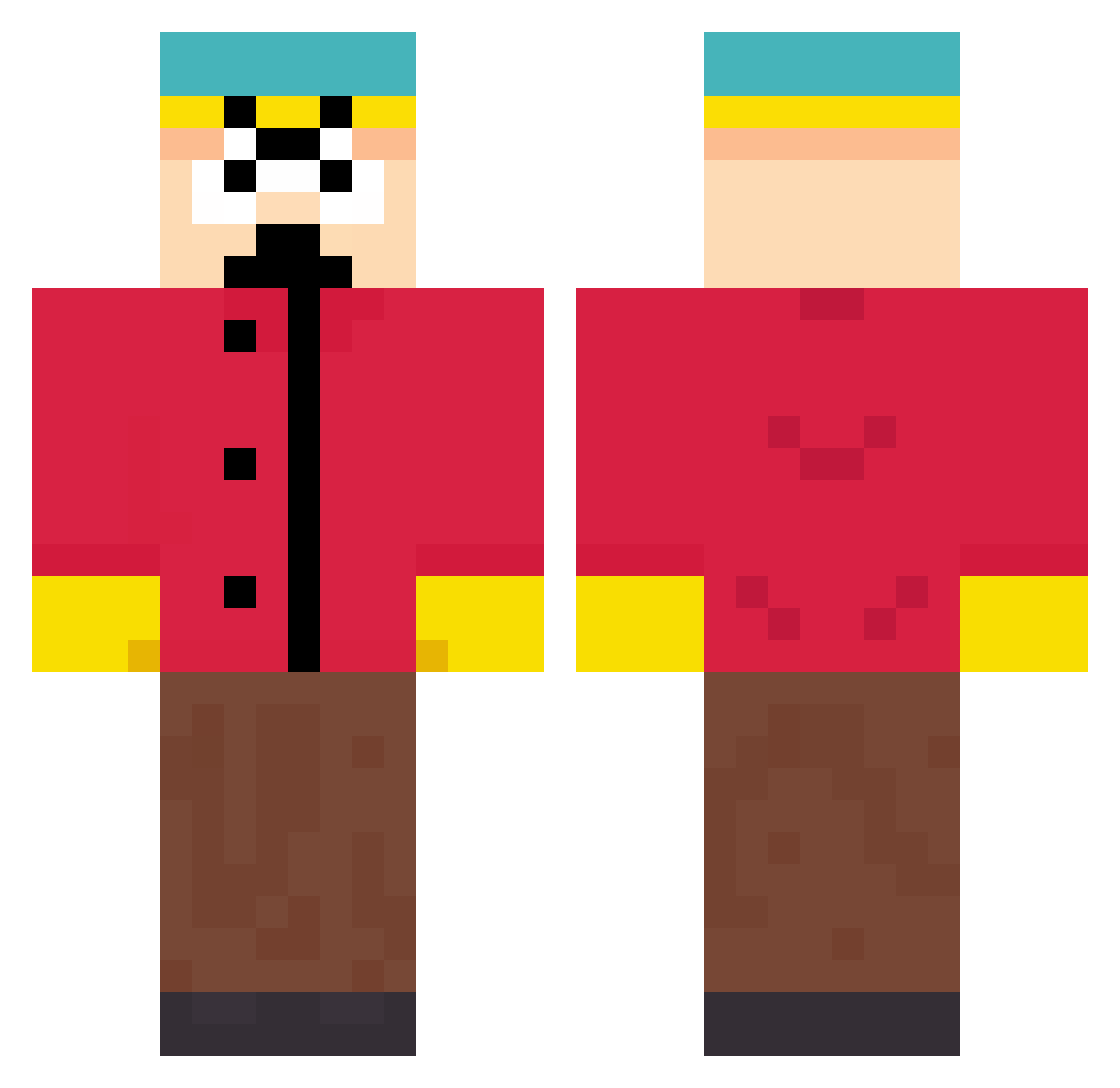 FelipeS2k Minecraft skin, front and back view