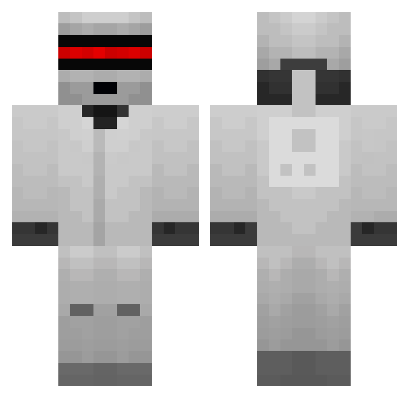 dzl1 Minecraft skin, front and back view
