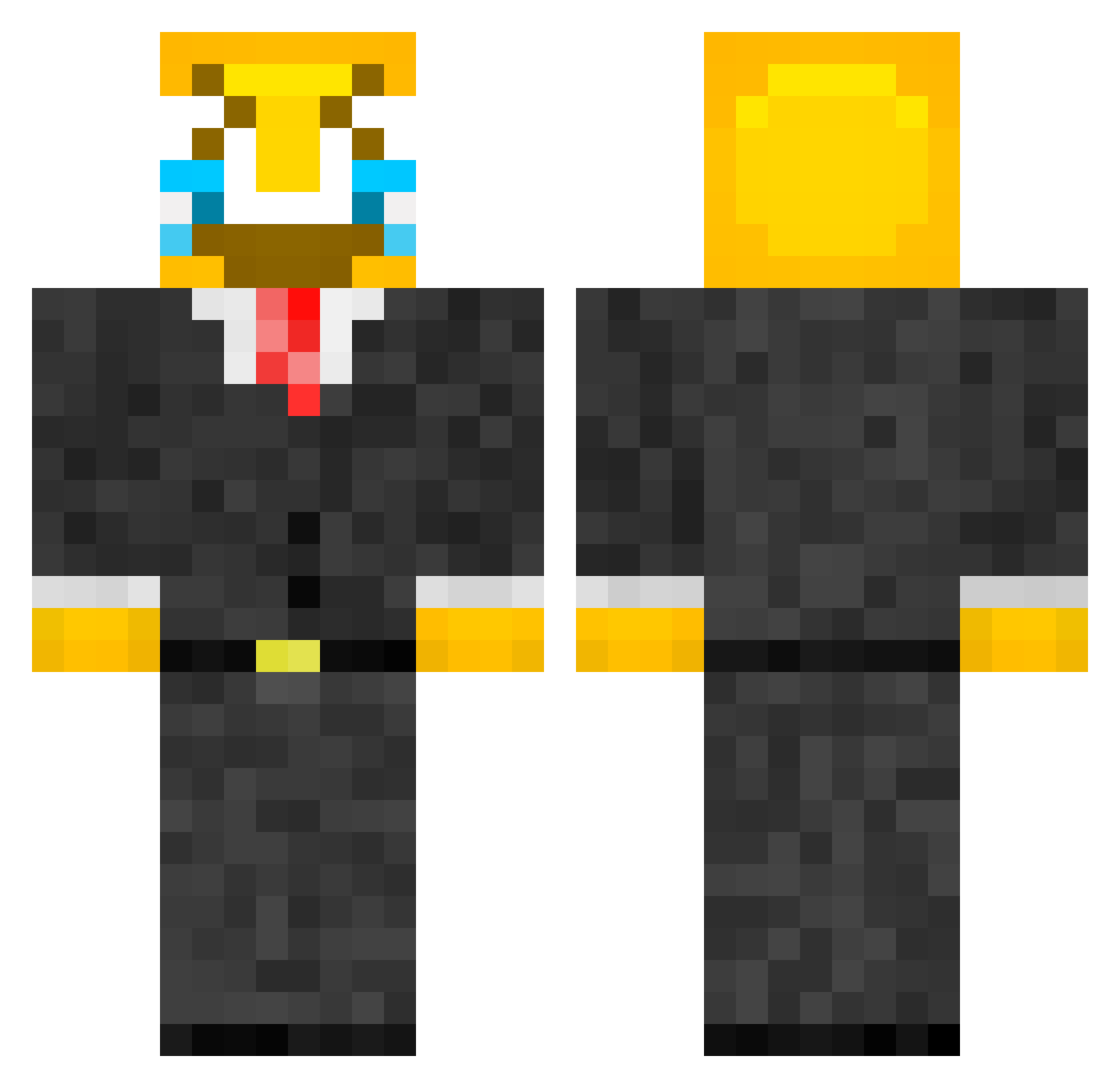 SmexyMug Minecraft skin, front and back view