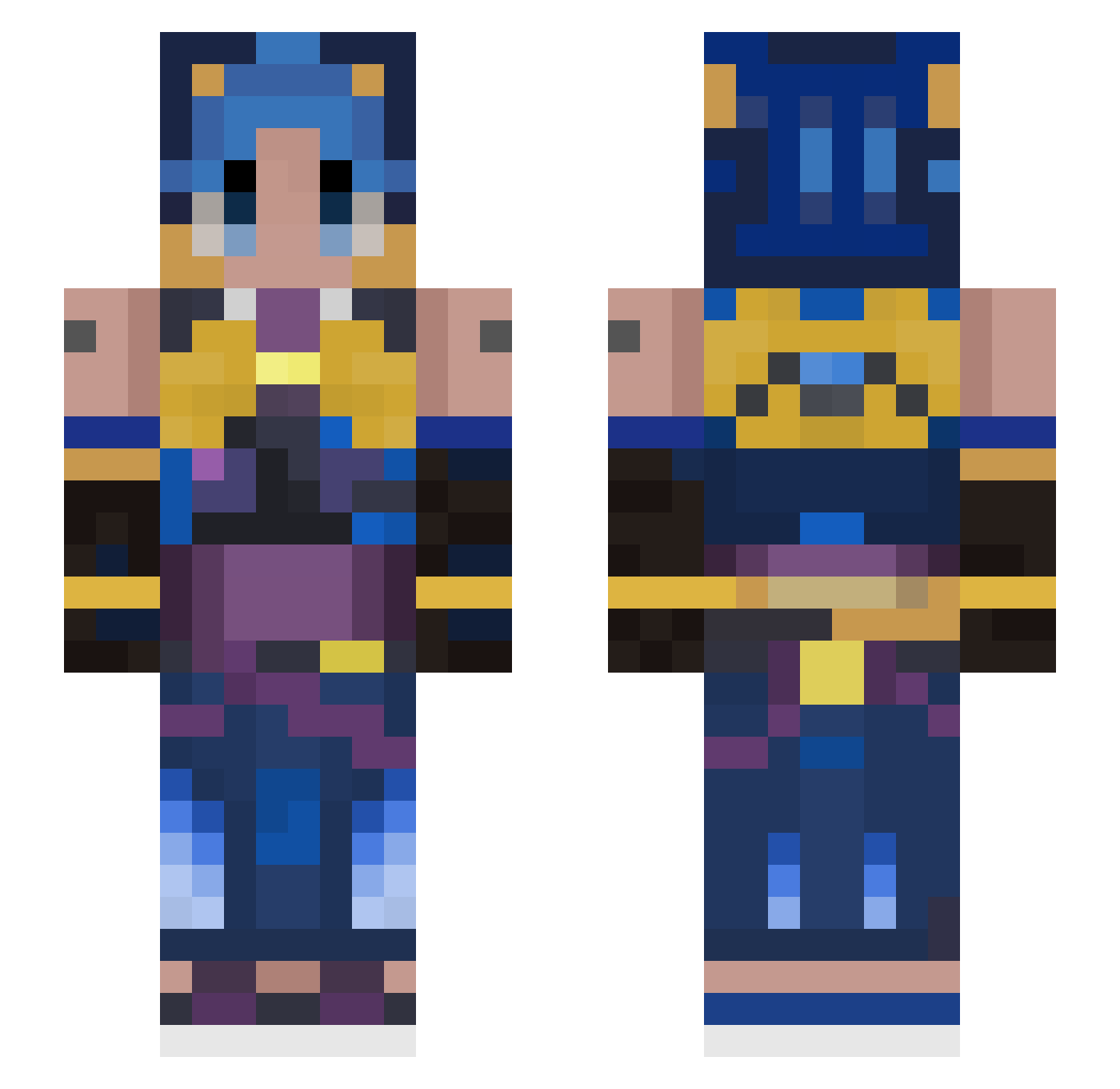REALWennix Minecraft skin, front and back view