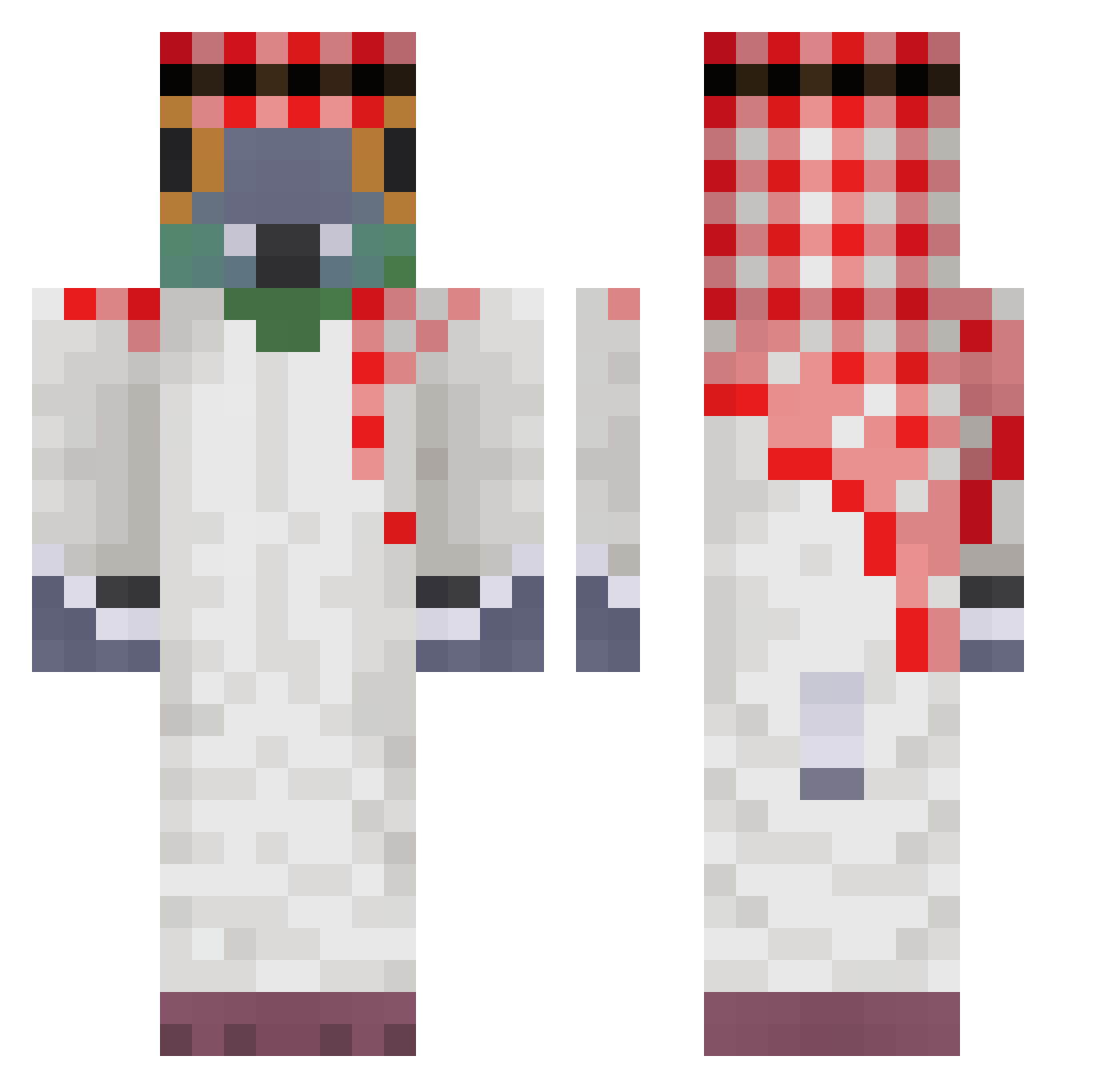Pikachu_XXl Minecraft skin, front and back view