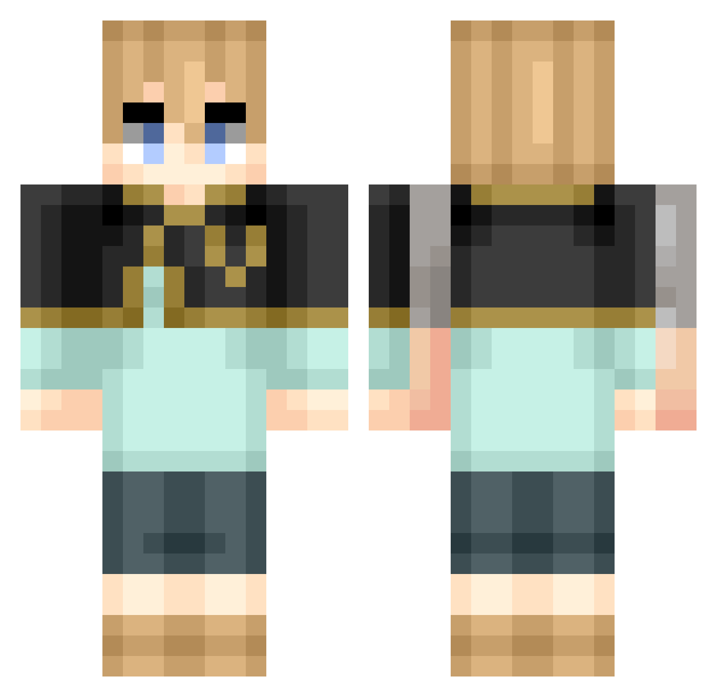 MierenNeuker2000 Minecraft skin, front and back view