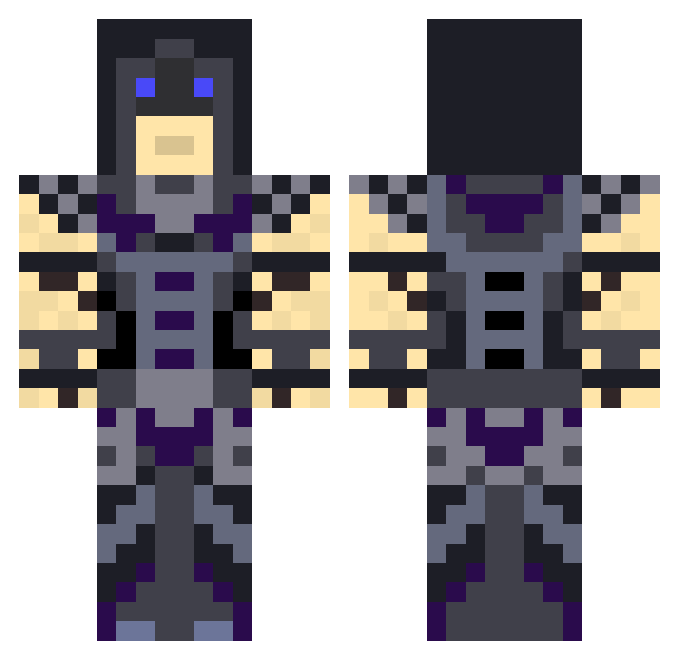 EatmoreRice128 Minecraft skin, front and back view