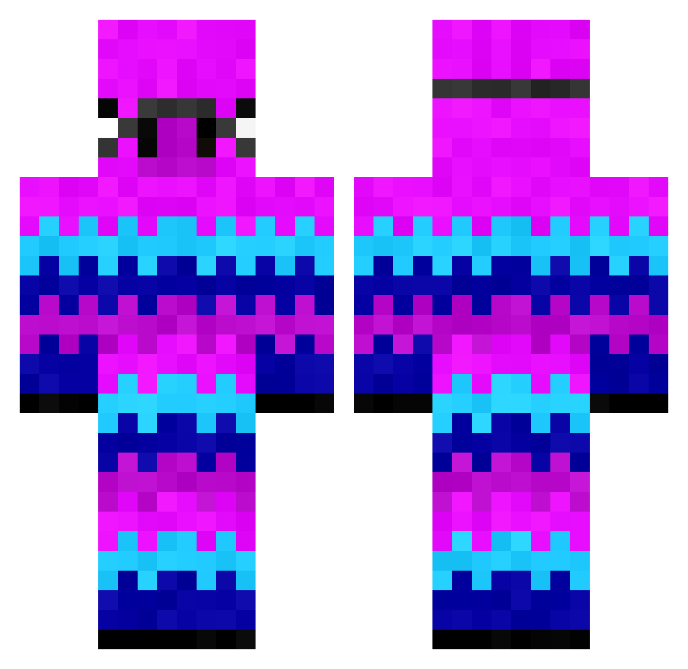 llamaSillyGoose Minecraft skin, front and back view