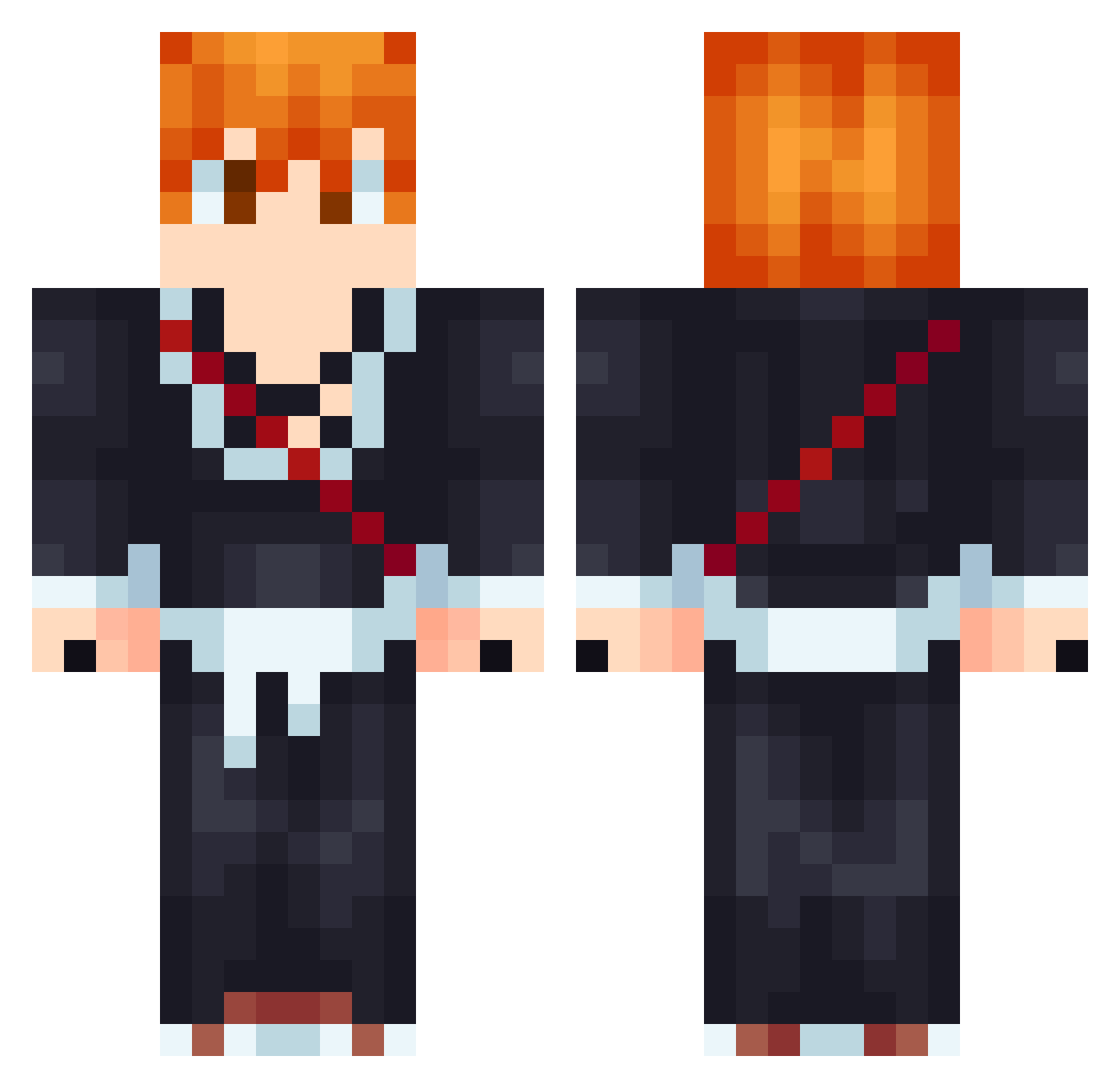 Moisuan18 Minecraft skin, front and back view