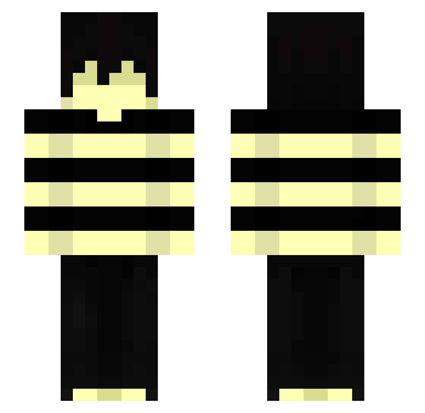EnderMC16 Minecraft skin, front and back view