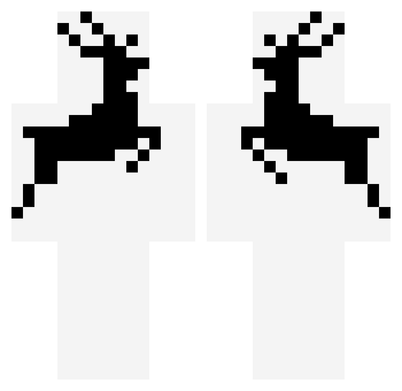 DPRmcstace Minecraft skin, front and back view
