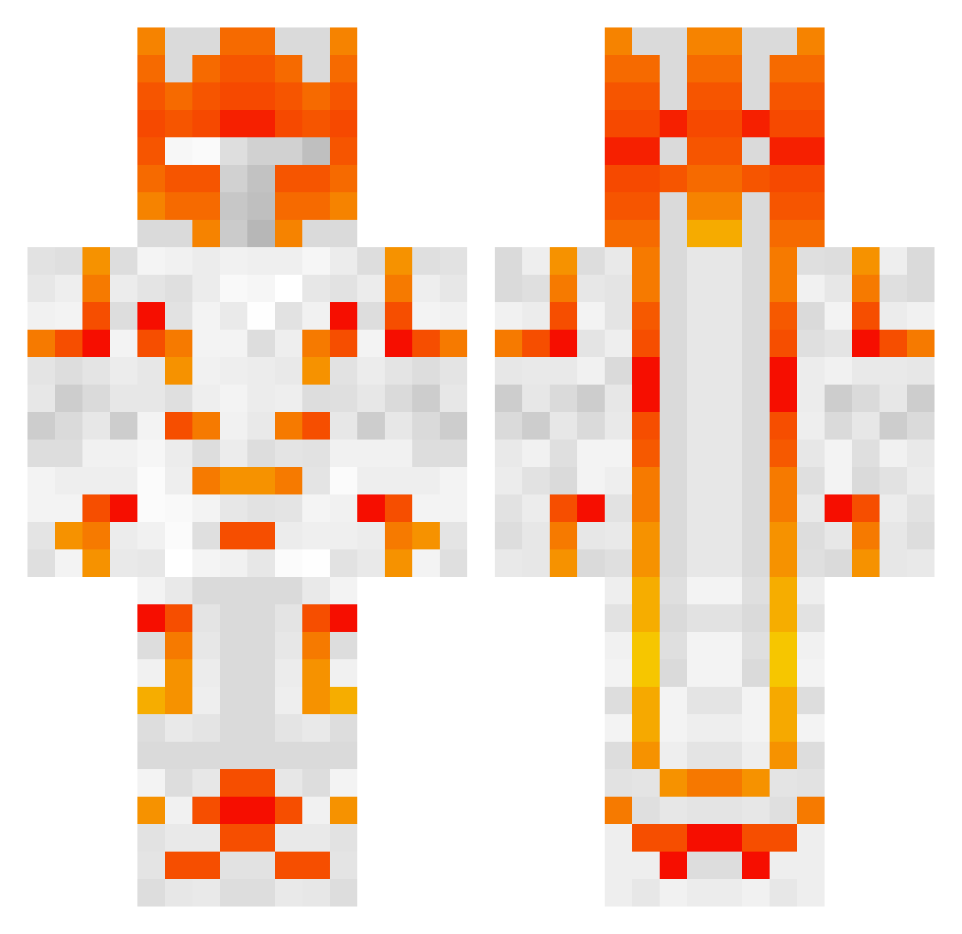 HChief Minecraft skin, front and back view