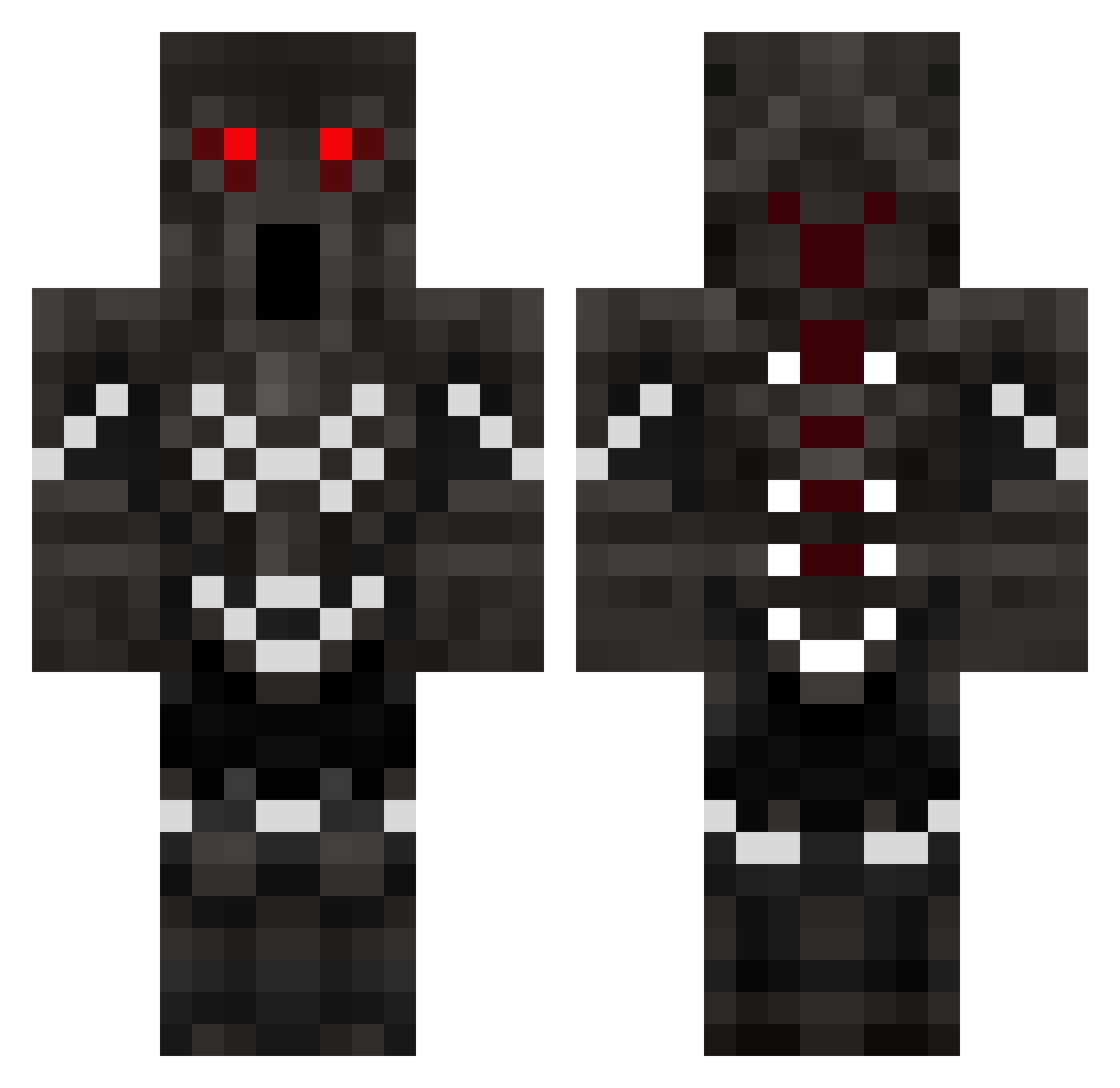 Rexoooo Minecraft skin, front and back view
