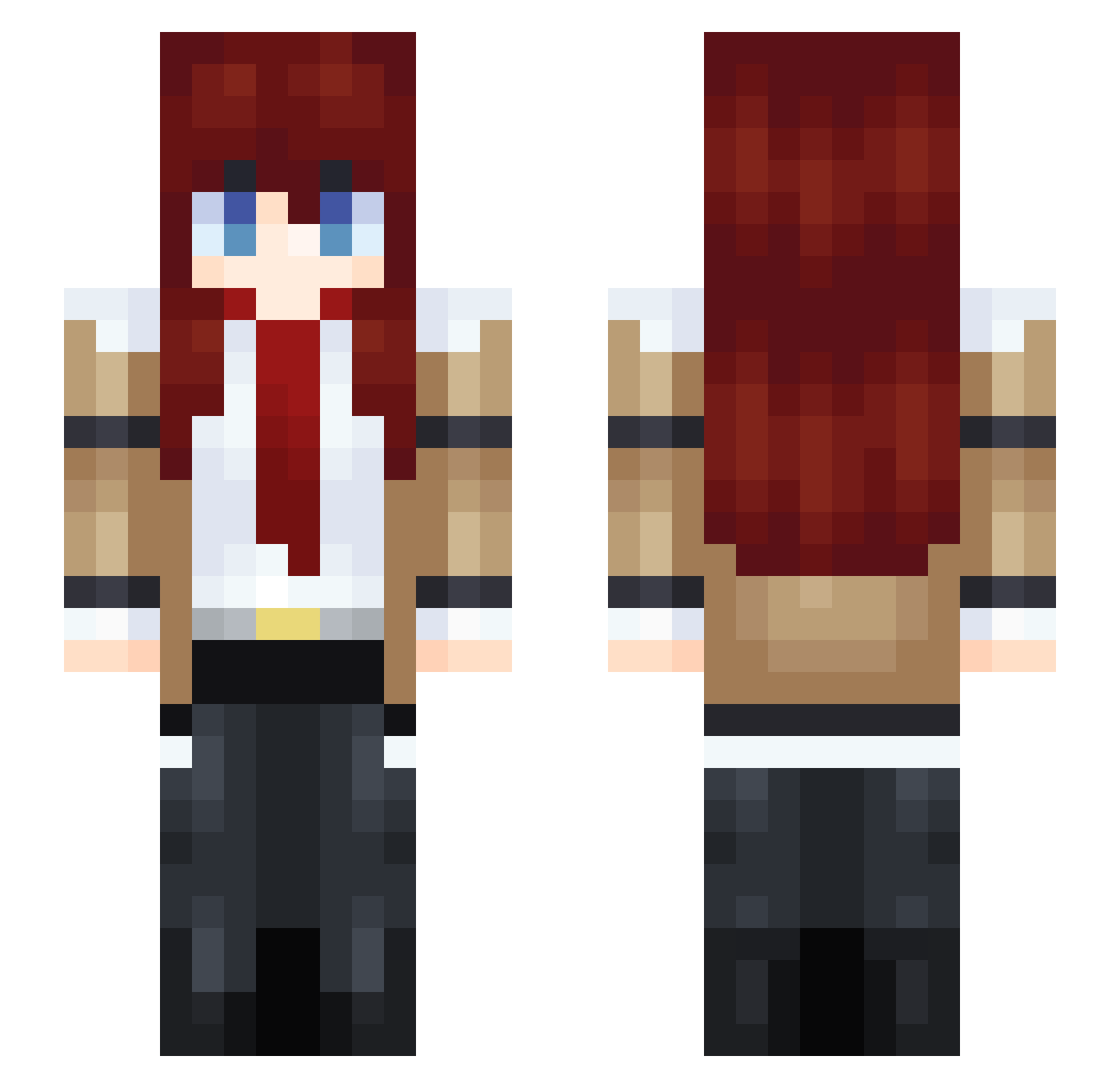 Chyet Minecraft skin, front and back view