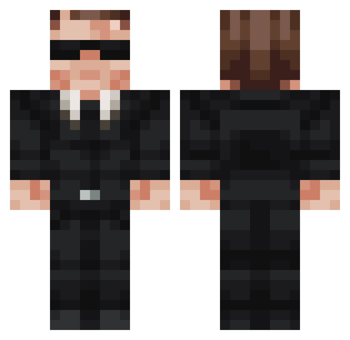 Toomsie Minecraft skin, front and back view