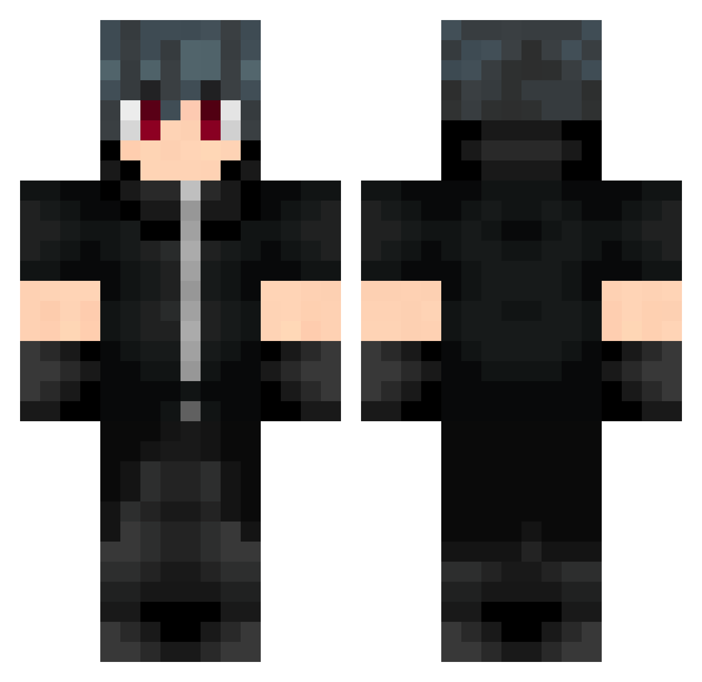 Tempesting Minecraft skin, front and back view